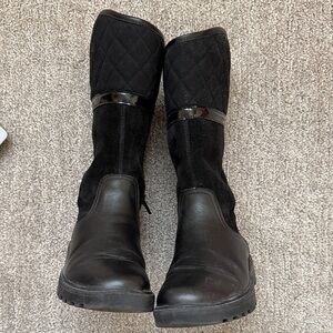 Black Quilted tall Boots